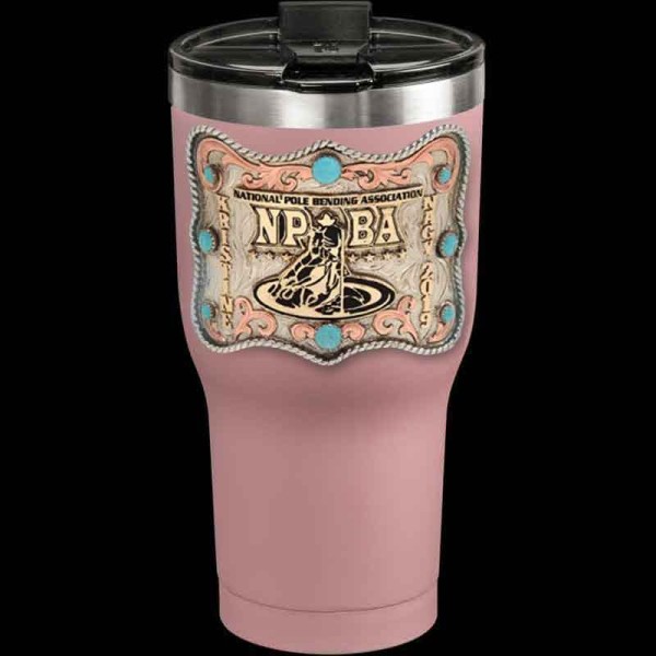 Make your Barbari Custom Tumbler a one-of-a-kind 30 oz. thermo cup by customizing it with your choice of figure, ranch brand, or logo.